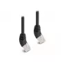 Tinklo kabelis DeLOCK RJ45 Cat.6A S/FTP 45° kampu 0,25 m juodas