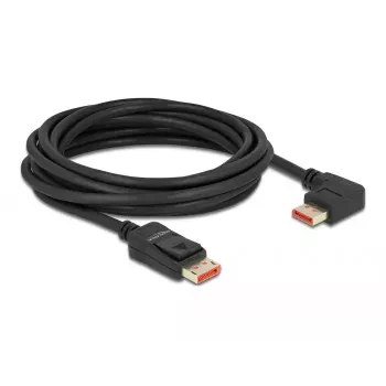 DisplayPort kabelis DeLOCK 87049 5m tiesus kištukas į 90° kairėn lenktą kištuką 8K 60Hz
