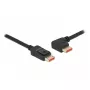 DisplayPort kabelis DeLOCK 87049 5m tiesus kištukas į 90° kairėn lenktą kištuką 8K 60Hz