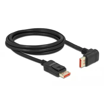 DisplayPort kabelis DeLOCK 87055 2m 8K 60Hz vyriškas į vyrišką 90° į viršų