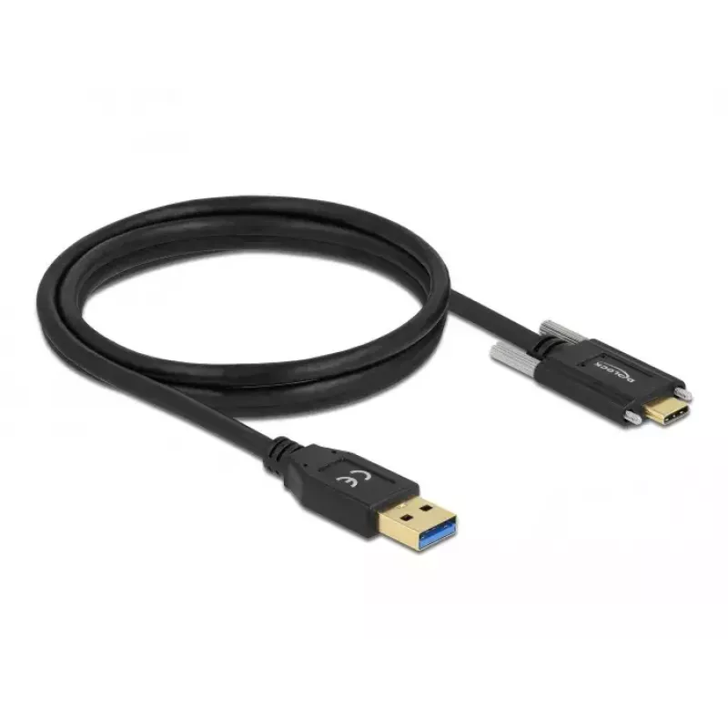 USB laidas DeLOCK 84017 1,5 m USB 3.2 Gen 1 USB-A USB-C juodas