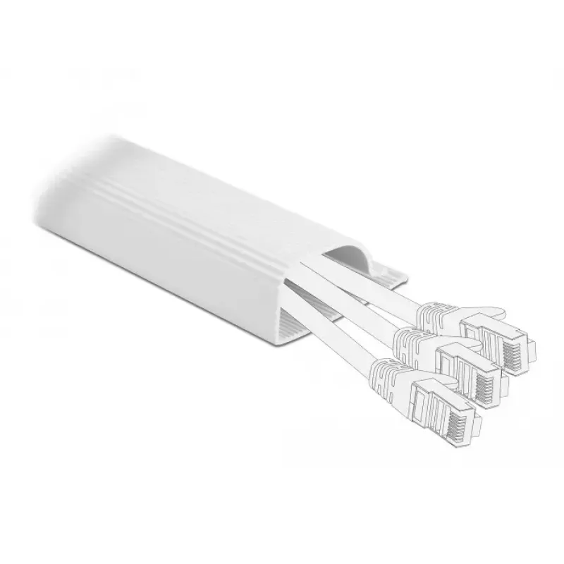Kabelių kanalas DeLOCK 20885 montavimui po stalu 63 x 28 mm baltas 2 vnt.