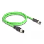 Tinklo kabelis DeLOCK M12 A-koduotas 8 kontaktų kištukas-lizdas PUR (TPU) 1 m