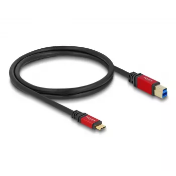 USB laidas DeLOCK 80612 USB Type-C į Type-B 1m 5 Gbps raudonas metalinis