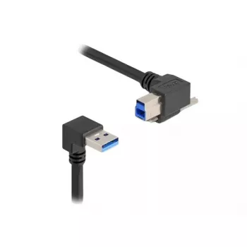 USB laidas DeLOCK 80481 90° Type-A kištukas į Type-B kištuką 1 m juodas