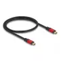 DeLOCK USB laidas USB Type-C vyriškas į vyrišką 20 Gbps 0,5 m raudonas metalinis