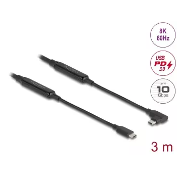 USB laidas DeLOCK 81195 3m USB C juodas 10 Gbit/s