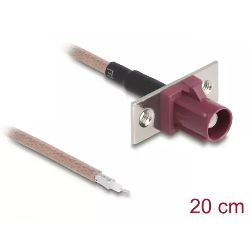 Koaksialinis kabelis DELOCK 90729 RG-316/U 0.2 m su FAKRA D jungtimi, rudas