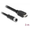 DELOCK M12 A-koduotas 17 kontaktų (motina) į HDMI (vyriškas) kabelis 3 m