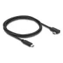 DELOCK Coaxial USB4 Gen 3x2 laidas USB-C į USB-C 40 Gbps PD 3.1 240 W kampuotas kairėn/dešinėn 1 m
