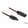 Laidas DELOCK 90973 DL4 saulės energijai 6 mm² 1 m raudonas/juodas patinas-patelė 1000 V DC