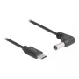 DeLOCK 85398 maitinimo laidas 1,5 m USB C 5,5 x 2,1 mm juodas