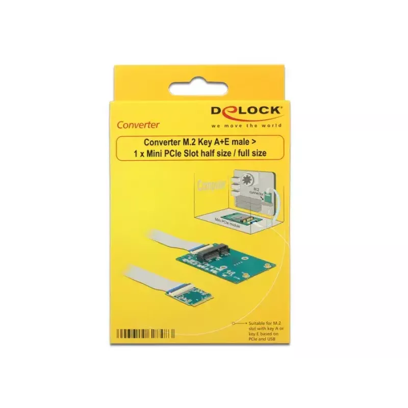 DeLOCK 62848 vidinė sąsajos plokštė M.2 Mini PCI Express