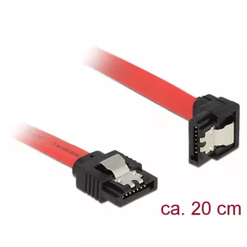SATA kabelis DeLOCK 83977 0,2 m Juodas Raudonas