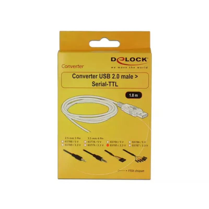 USB kabelis DeLOCK 1,8 m USB 2.0-A / TTL 6 kontaktų juodas
