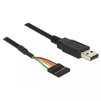 USB kabelis DeLOCK 1,8 m USB 2.0-A / TTL 6 kontaktų juodas
