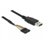 USB kabelis DeLOCK 1,8 m USB 2.0-A / TTL 6 kontaktų juodas