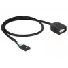 USB kabelis DeLOCK 83825 USB 2.0 0,4 m juodas