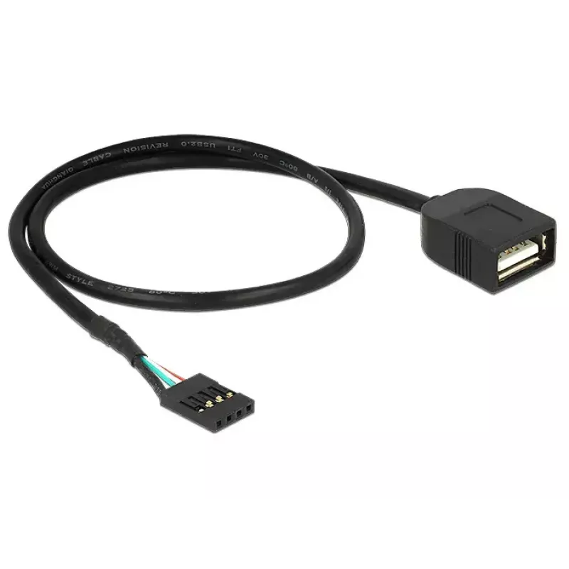 USB kabelis DeLOCK 83825 USB 2.0 0,4 m juodas