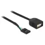 USB kabelis DeLOCK 83825 USB 2.0 0,4 m juodas