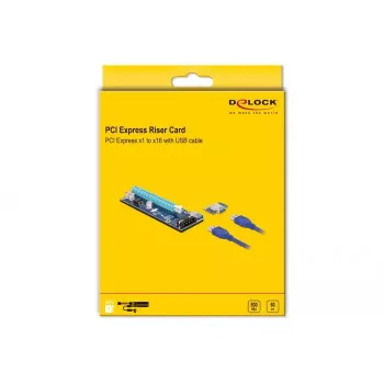 DeLOCK 41430 PCI Express x1 į x16 lankstusis adapteris (riser card) su 60 cm kabeliu