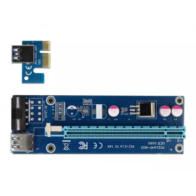 DeLOCK 41430 PCI Express x1 į x16 lankstusis adapteris (riser card) su 60 cm kabeliu