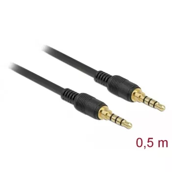 Garso kabelis DeLOCK 85592 0,5 m 3,5 mm juodas