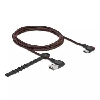 USB kabelis Type-A kištukas į USB Type-C kištuką kampuotas kairėn/dešinėn 1,5 m DeLOCK 85282
