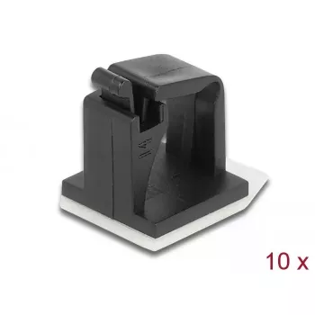 Laikiklis kabeliams DeLOCK 60247 lipnus juodas 10 vnt.
