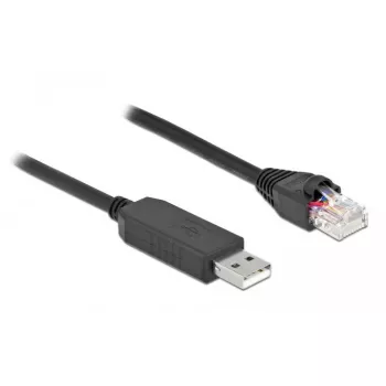 DeLOCK 64160 USB Type-A į RJ45 serijinis kabelis 1m juodas