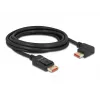 DisplayPort kabelis DeLOCK 87048 8K 60Hz 3m vyriškas į vyrišką 90° kairėn lenktas