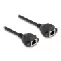 DeLOCK RJ50 ilginimo laidas motina–motina S/FTP 0,25 m juodas