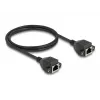 DeLOCK RJ50 prailginimo laidas moteriškas į moterišką S/FTP 1 m juodas