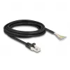 DeLOCK RJ50 laidas (vyriškas) į atvirus laidus S/FTP 3 m juodas