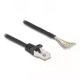 DeLOCK RJ50 laidas (vyriškas) į atvirus laidus S/FTP 3 m juodas