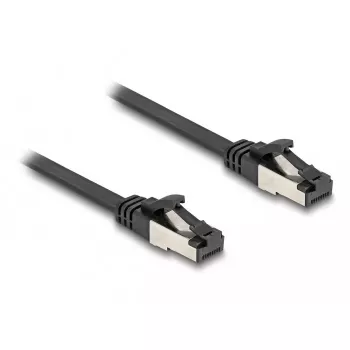 DeLOCK RJ45 plokščias pataikymo kabelis Cat.8.1 1 m juodas
