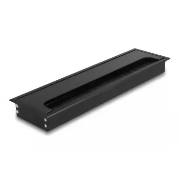 Kabelių pravedimo anga DELOCK 66858, juoda, 80×300×28 mm