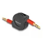 Audio kabelis DeLOCK 85369 0.9 m 3,5 mm kištukas-kištukas juodas raudonas auksuotas