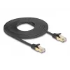 DeLOCK RJ45 plokščias tinklo kabelis 5m Cat6A juodas