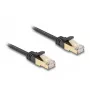 DeLOCK RJ45 plokščias tinklo kabelis 5m Cat6A juodas