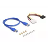 DeLOCK PCI Express x1 lizdo praplėtimo plokštė į 3 x PCIe x1 su 50 cm USB kabeliu