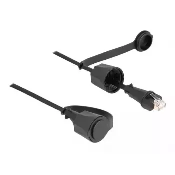 DeLOCK tinklo kabelis RJ45 kištukas – RJ45 kištukas Cat.6 STP 1m IP68 juodas