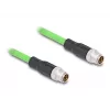 Tinklo kabelis DeLOCK M12 X-koduotas 8 kontaktų kištukas-kištukas PUR (TPU) 2 m