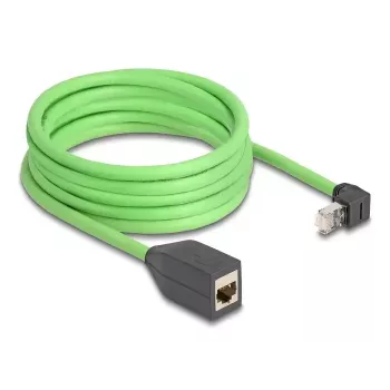 DeLOCK RJ45 Cat.6A kabelis su kampuotu kištuku į lizdą 5 m žalias