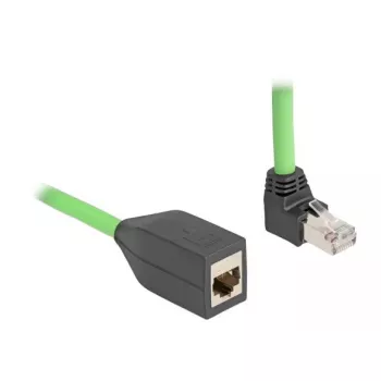 DeLOCK RJ45 Cat.6A kabelis su kampuotu kištuku į lizdą 5 m žalias