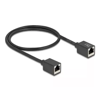 DeLOCK 90324 RJ-45 Cat6a 0,5 m juodas tinklo kabelis