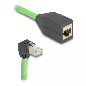 DeLOCK 80888 tinklo kabelis Cat6a 5 m SF/UTP PUR (TPU) juodas/žalias