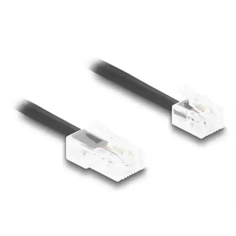 DeLOCK telefono kabelis 1 m juodas 88442 RJ-11 RJ-45