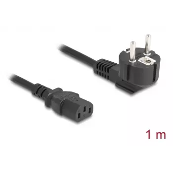 Maitinimo laidas DELOCK CEE 7/7 90° kampu iki IEC C13, 1 m, 3×0,75 mm², H05VV-F, 250 V