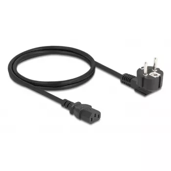 Maitinimo laidas DELOCK CEE 7/7 90° kampu iki IEC C13, 1 m, 3×0,75 mm², H05VV-F, 250 V